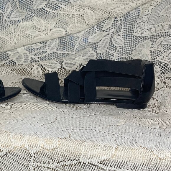 Stuart Weitzman elastic strap sandal in black. Size 6. Very comfortable. - Picture 2 of 6